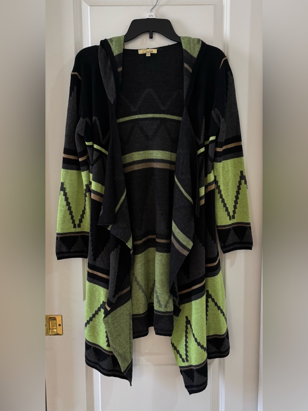 Cecico Southwestern Aztec Duster Women's Sweater Cardigan S